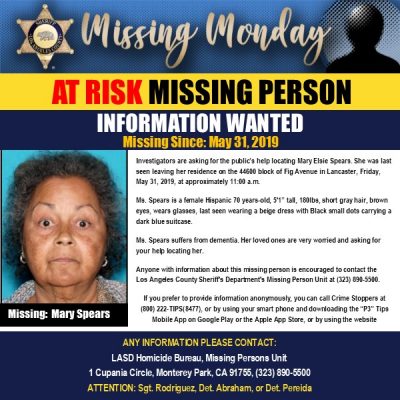 Missing Monday Mary Spears