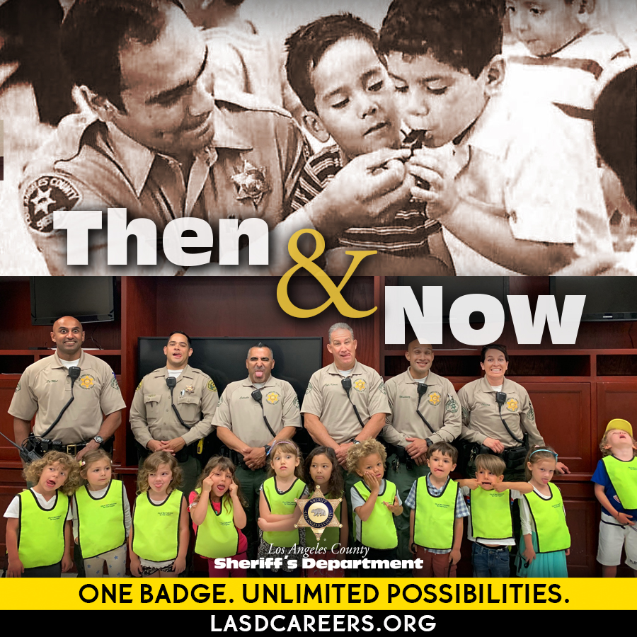 Vintage image of Deputy and kids