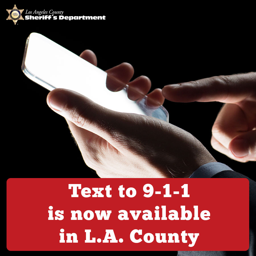 Hand Texting on mobile Phone: Text to 9 1 1 is now available in L A County